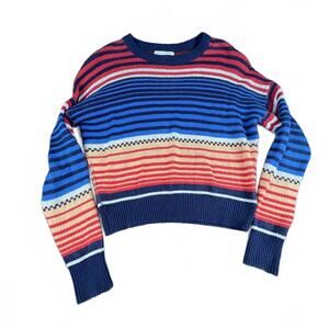 Urban Outfitters Striped Knit Sweater Red Blue Cream Size S/P